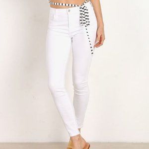 J Brand White Cropped Skinny Jeans
